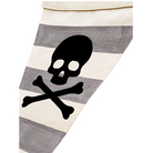 Handmade Jolly Roger Nautical Pennant with skull and crossbones design, made from durable cotton canvas for nautical decor